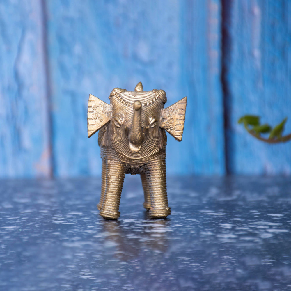 Dhokra Art Brass Metal Elephant