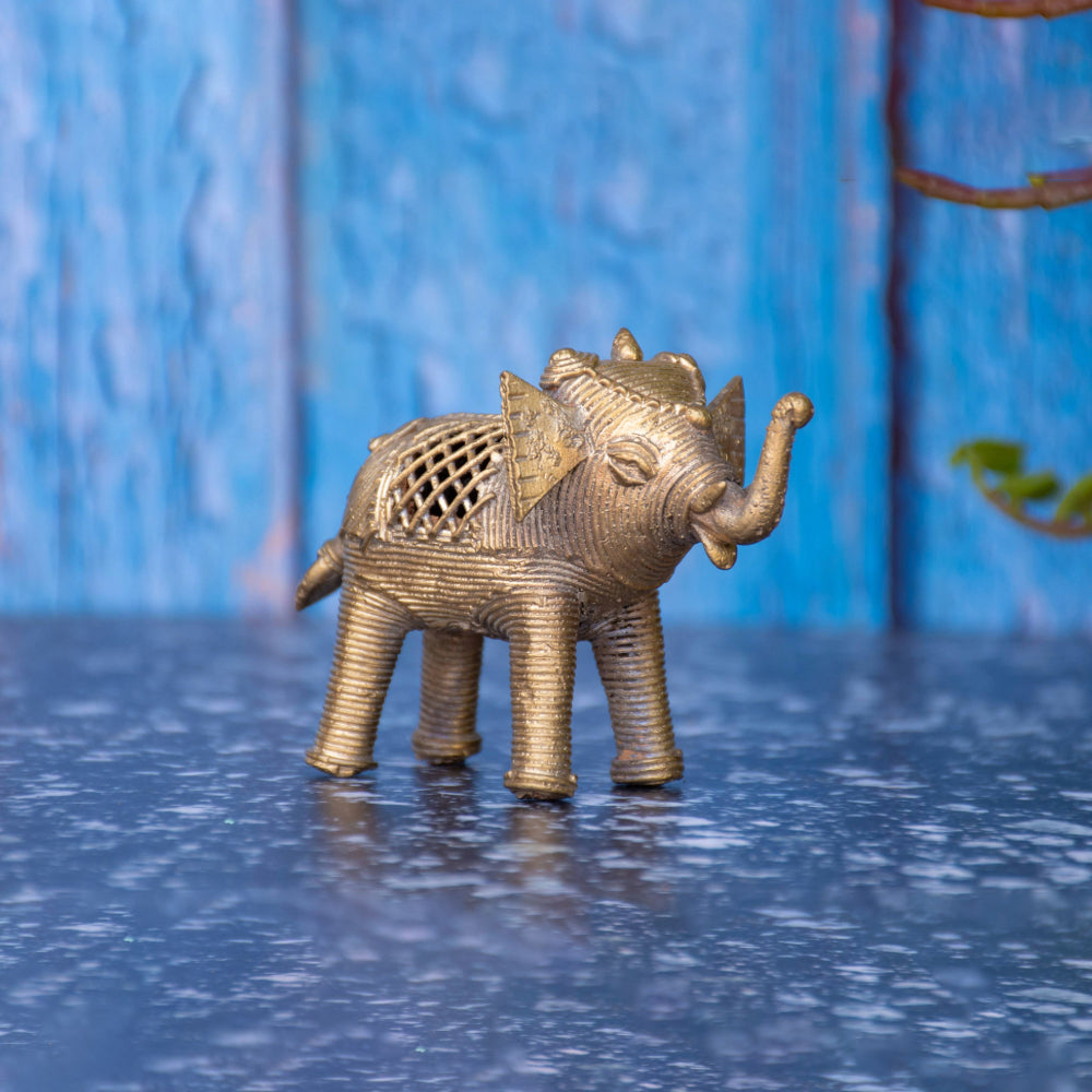 Dhokra Art Brass Metal Elephant