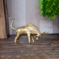 Dhokra Art Brass Fighting Bull