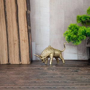 Dhokra Art Brass Fighting Bull