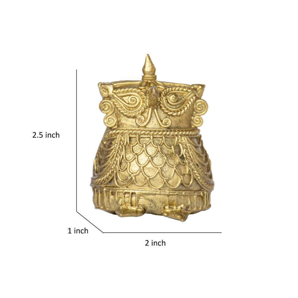 Dhokra Art Brass Metal Owl Vastu Showpiece