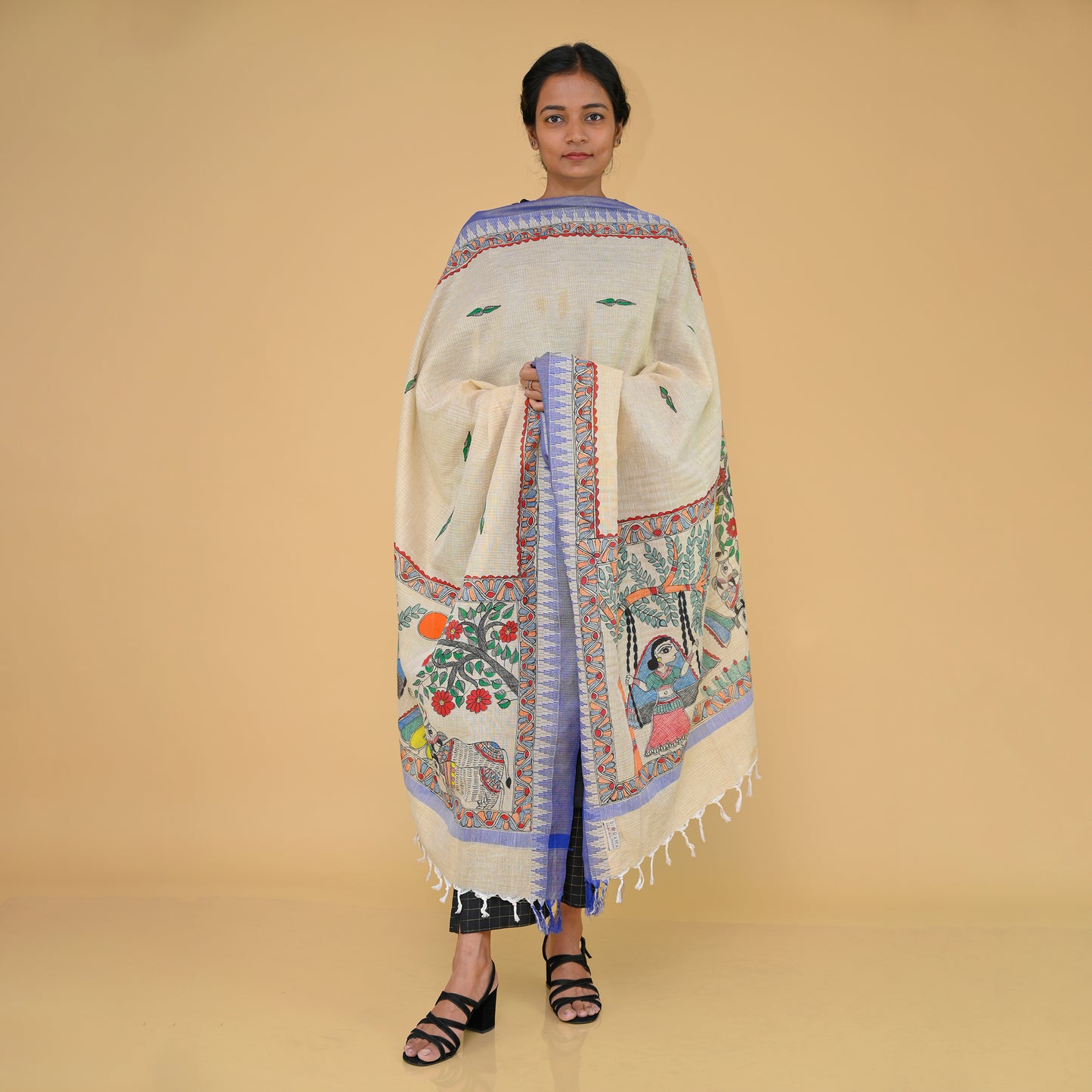 Madhubani Cotton Dupatta
