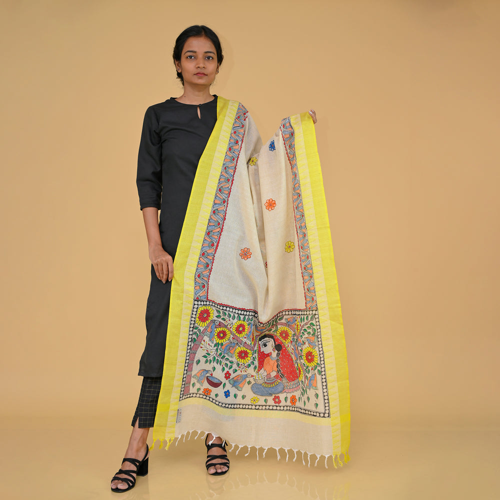 Madhubani Cotton Dupatta
