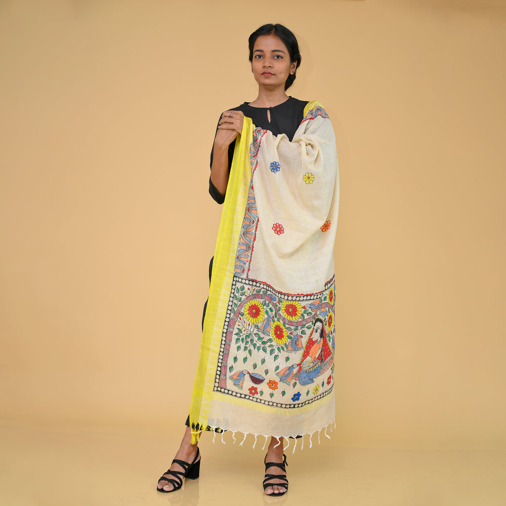 Madhubani Cotton Dupatta
