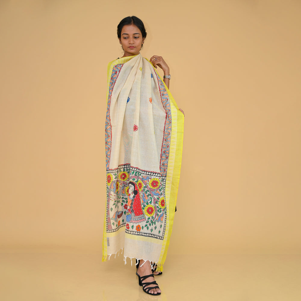 Madhubani Cotton Dupatta
