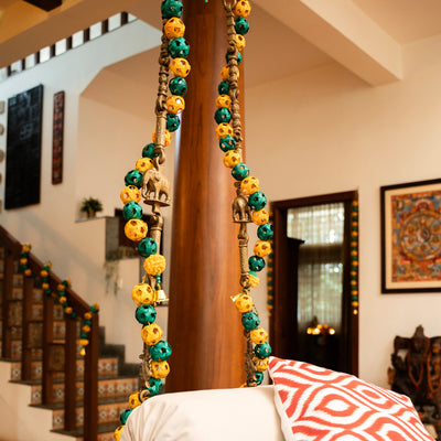 Handcrafted bagh bamboo door hanging for decor (set of 2)