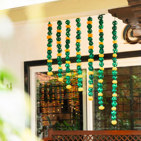 Handcrafted marigold bamboo hanging for decor (set of 2)