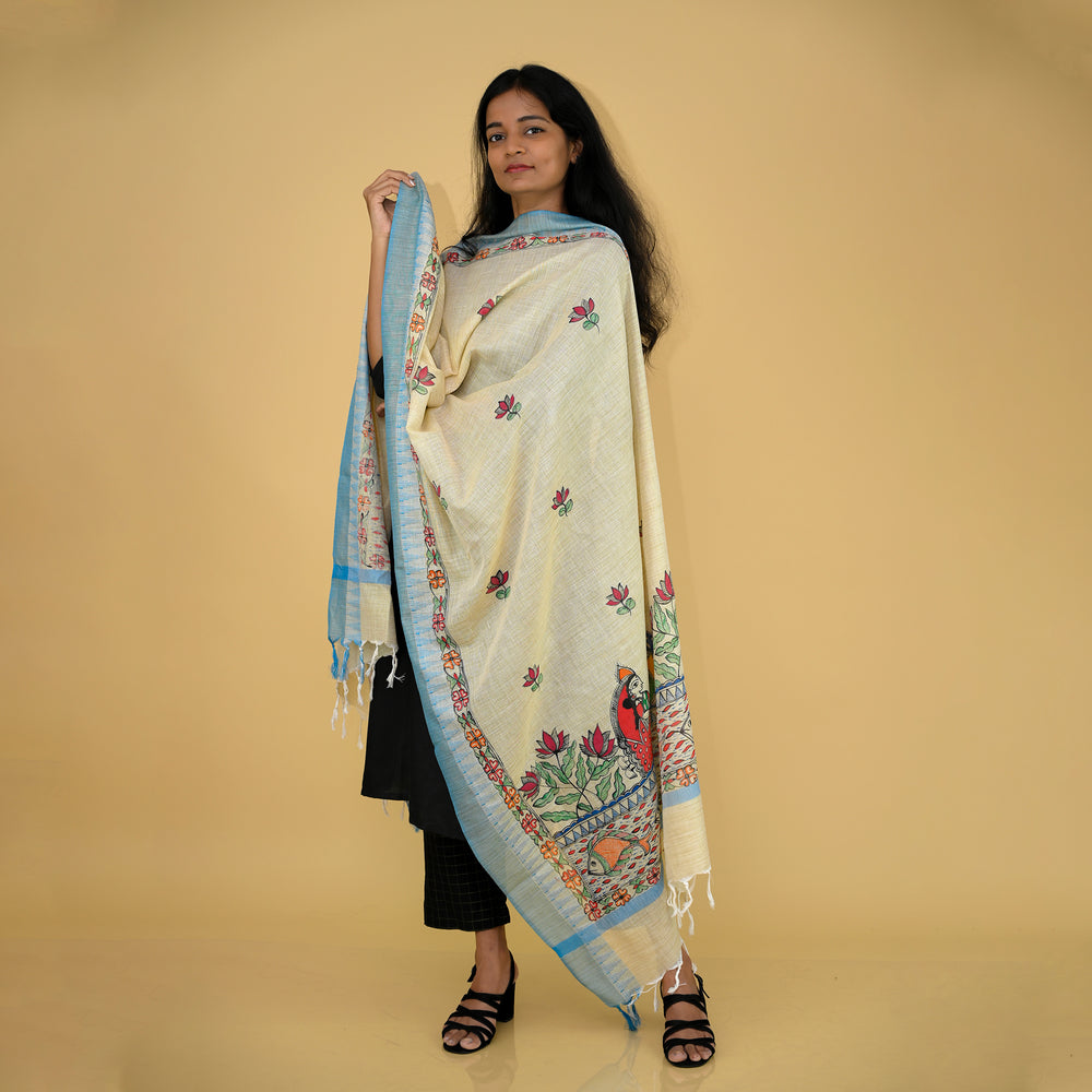 Madhubani Cotton Dupatta
