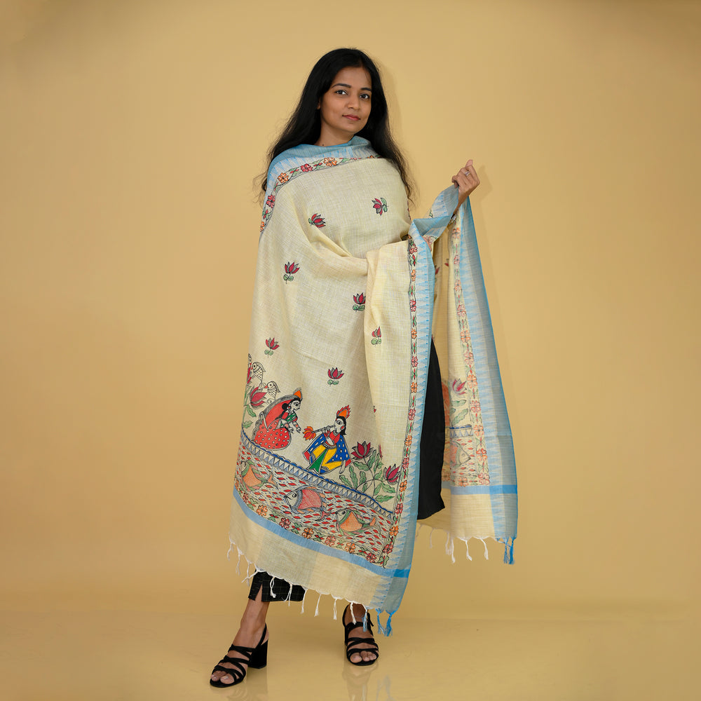 Madhubani Cotton Dupatta
