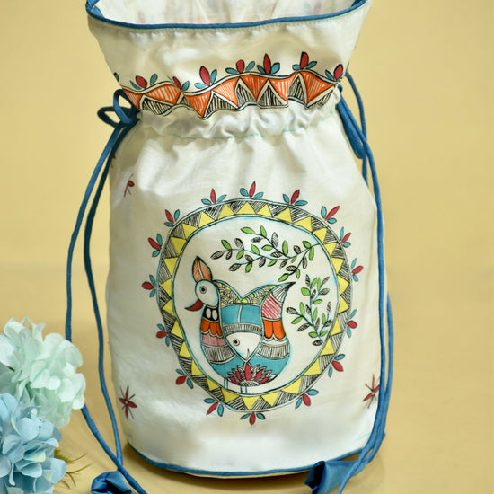 handpainted potli bag