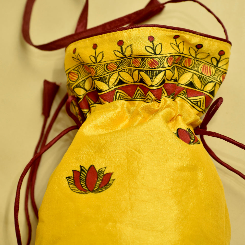 handpainted potli bag