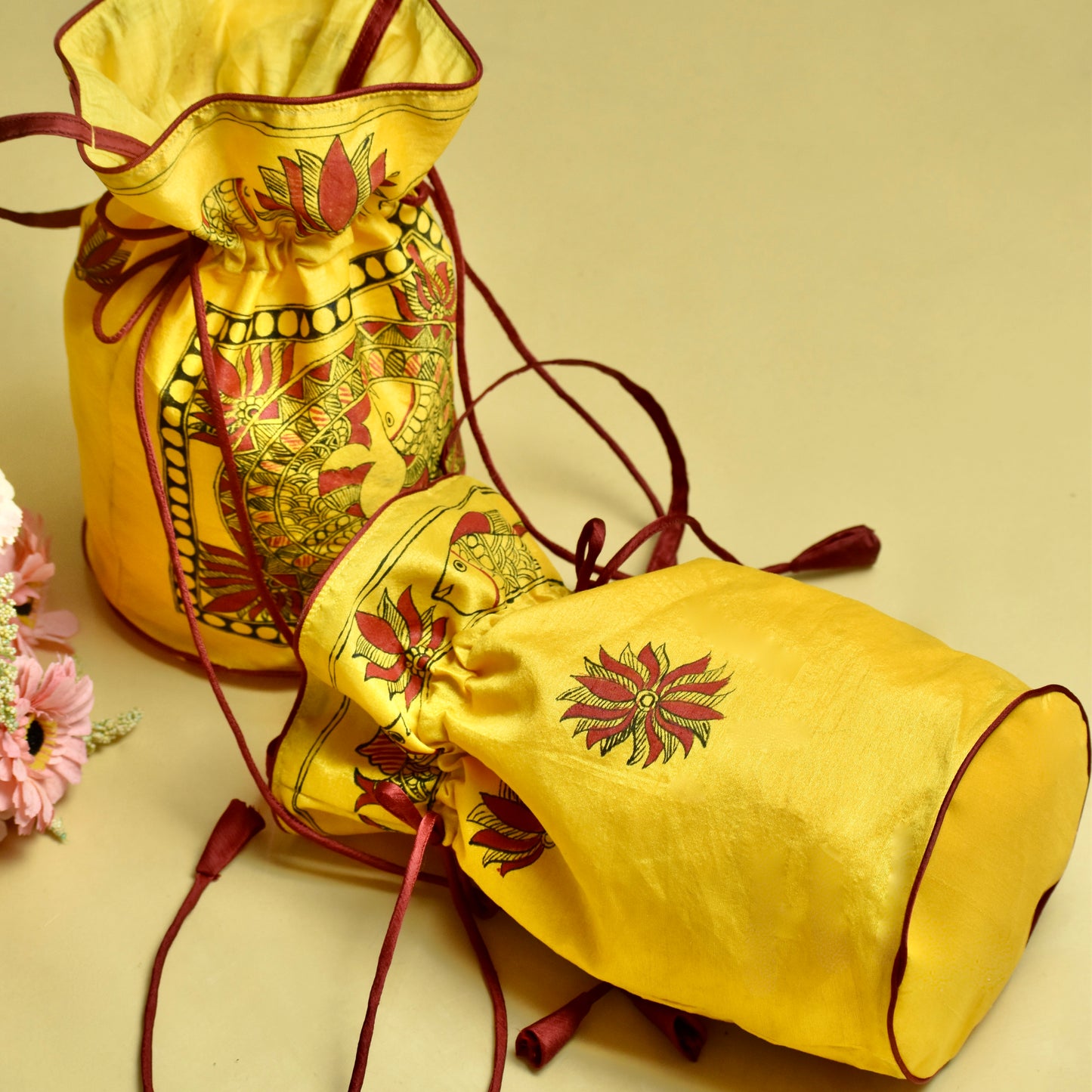 handpainted potli bag