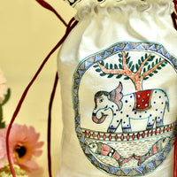 handpainted potli bag