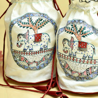 handpainted potli bag