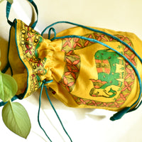 handpainted potli bag