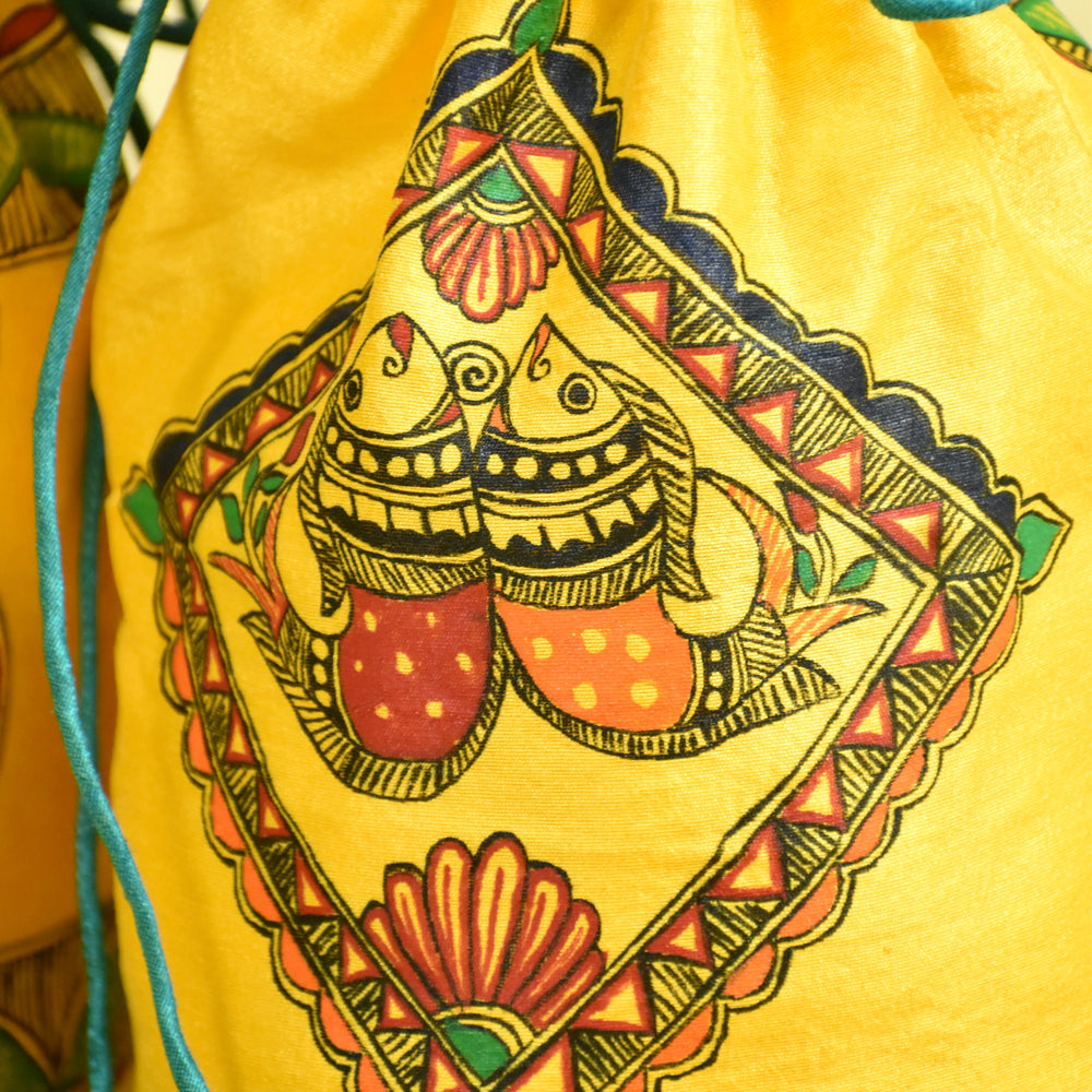 handpainted potli bag