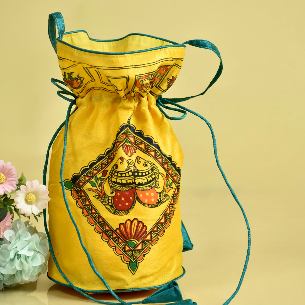 handpainted potli bag