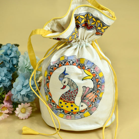 handpainted potli bag