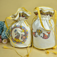 handpainted potli bag