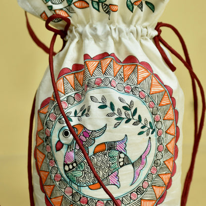 handpainted potli bag
