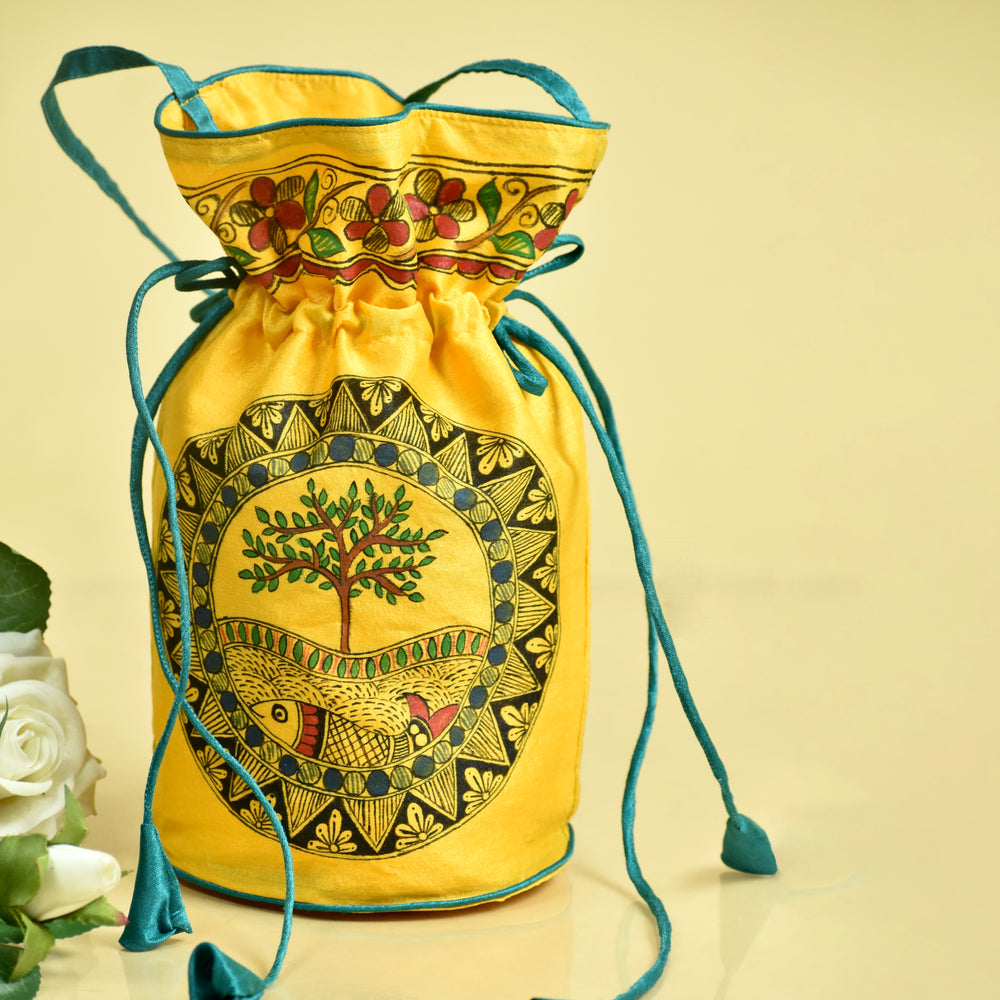 handpainted potli bag