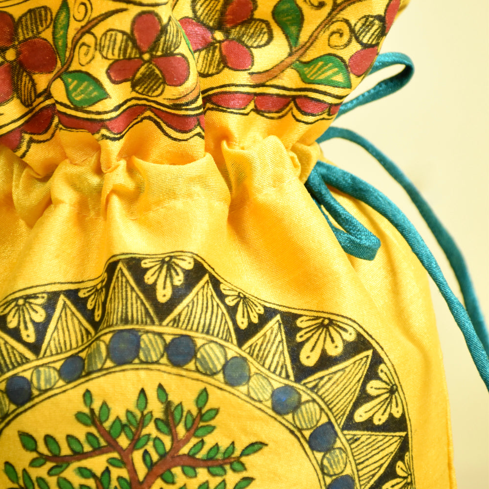 handpainted potli bag