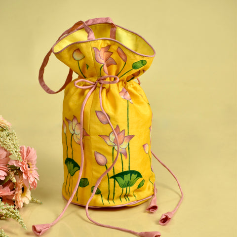 handpainted potli bag