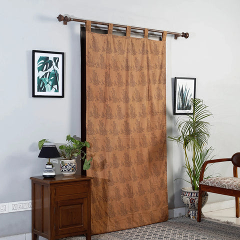 Double-Layered Curtain With Kutch Block Print