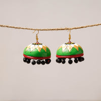 Bishnupur Handpainted Terracotta Jhumki Earrings