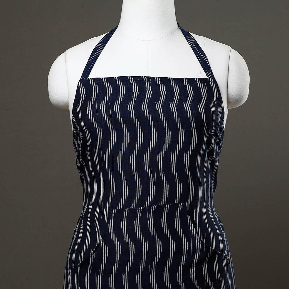 Pochampally Ikat Weave Cotton Apron with Pocket