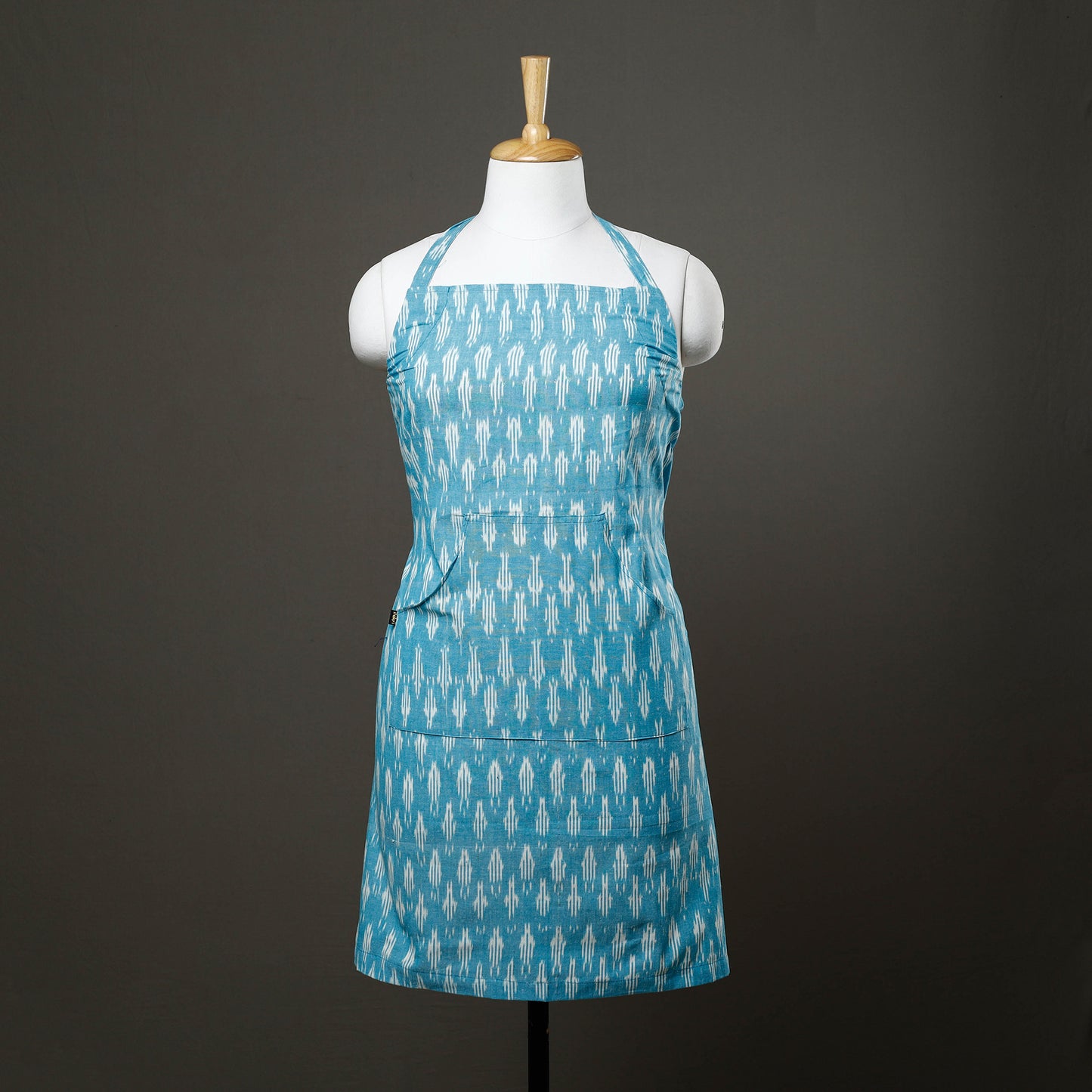 Pochampally Ikat Weave Cotton Apron with Pocket