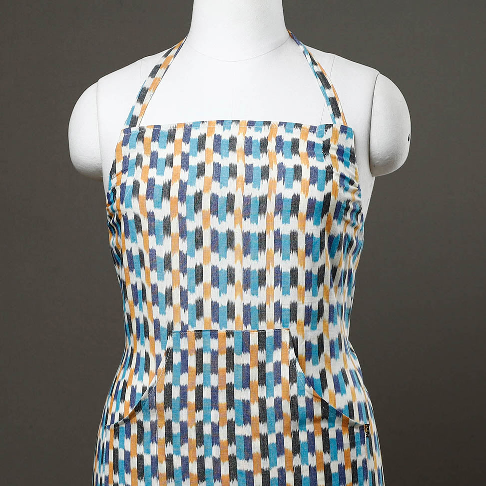 Pochampally Ikat Weave Cotton Apron with Pocket