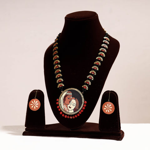 Bishnupur Handpainted Terracotta Necklace Set