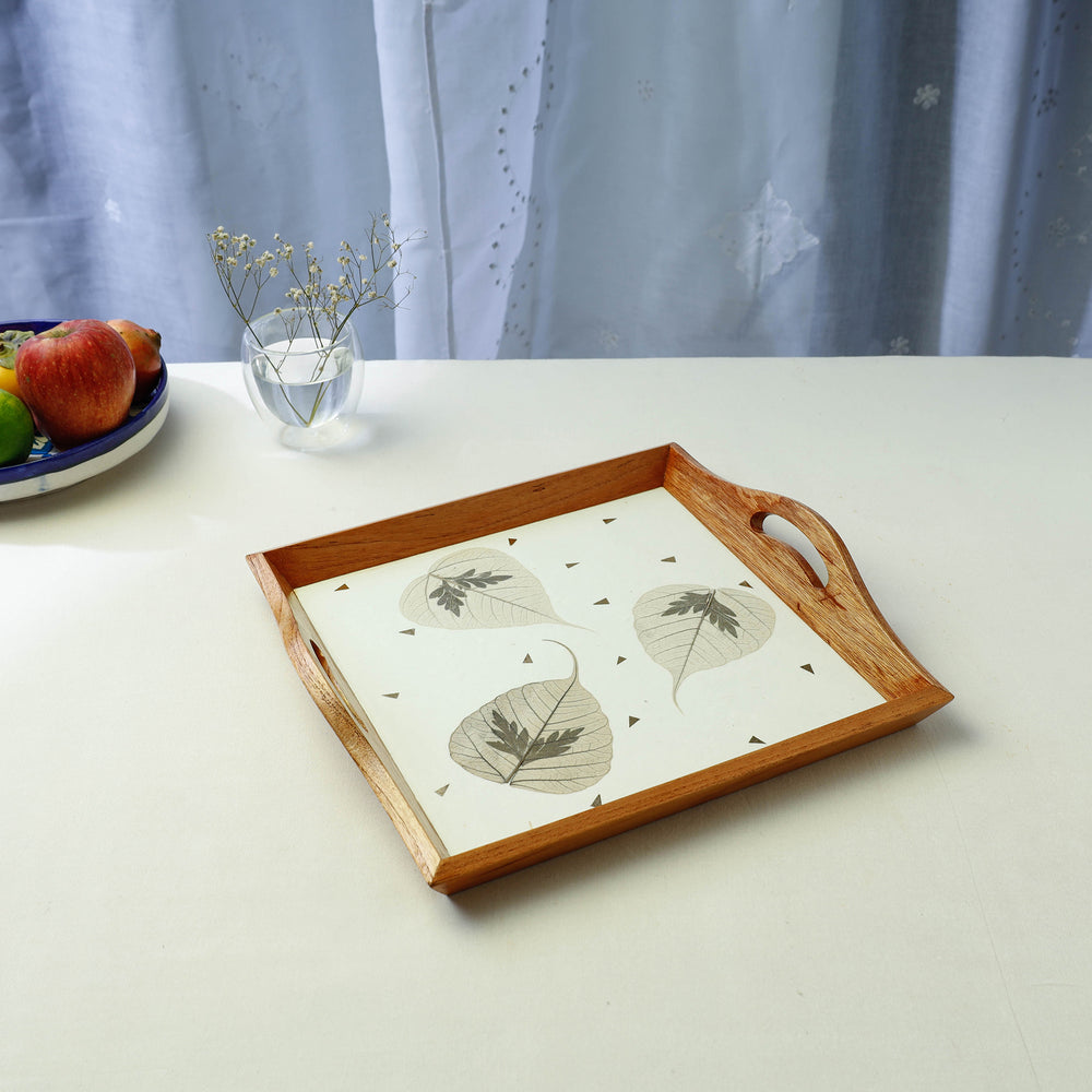 Wooden Tray with Handle