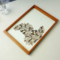 Flower Art Work Wooden Tray