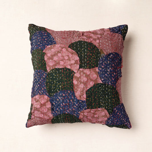 Multicolor - Tagai Patch Work Cotton Cushion Cover (16 x 16 in)