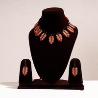 handpainted terracotta necklace set