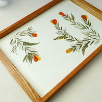 Cosmos Flower Art Work Wooden Tray