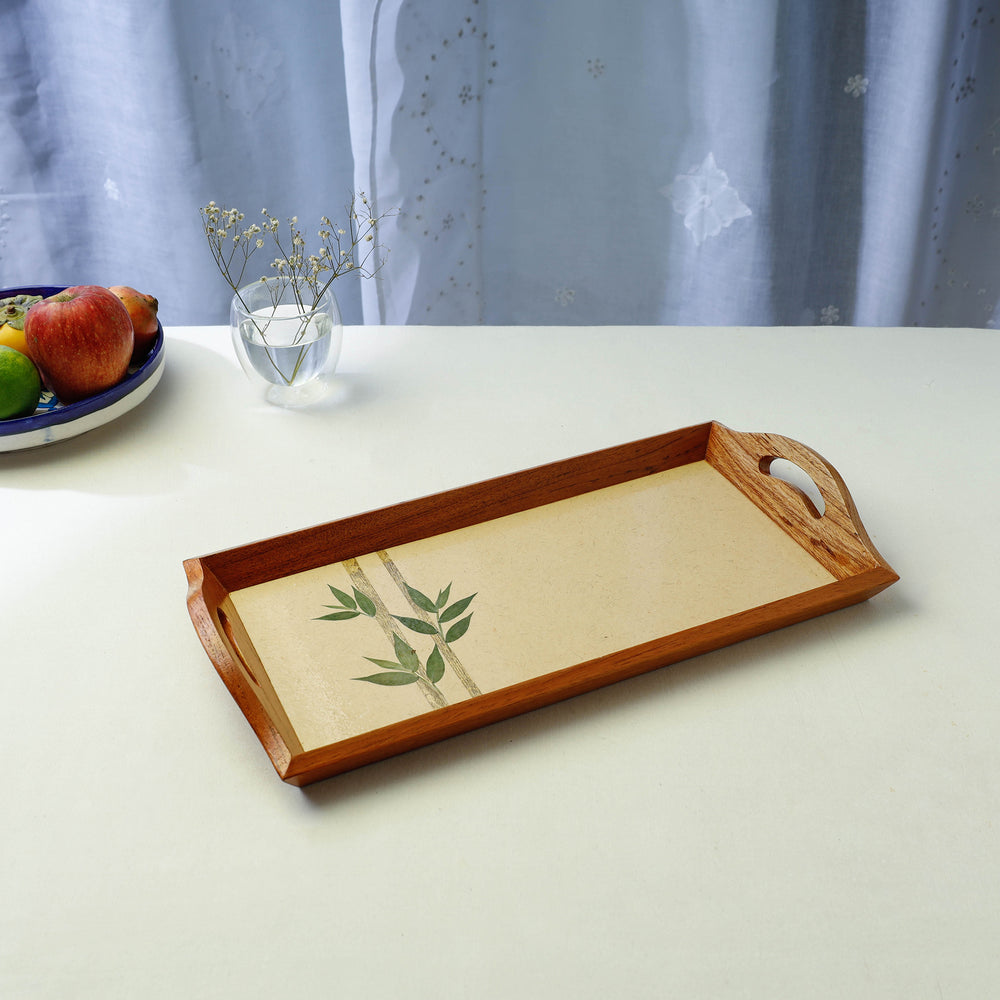 Wooden Tray with Handles