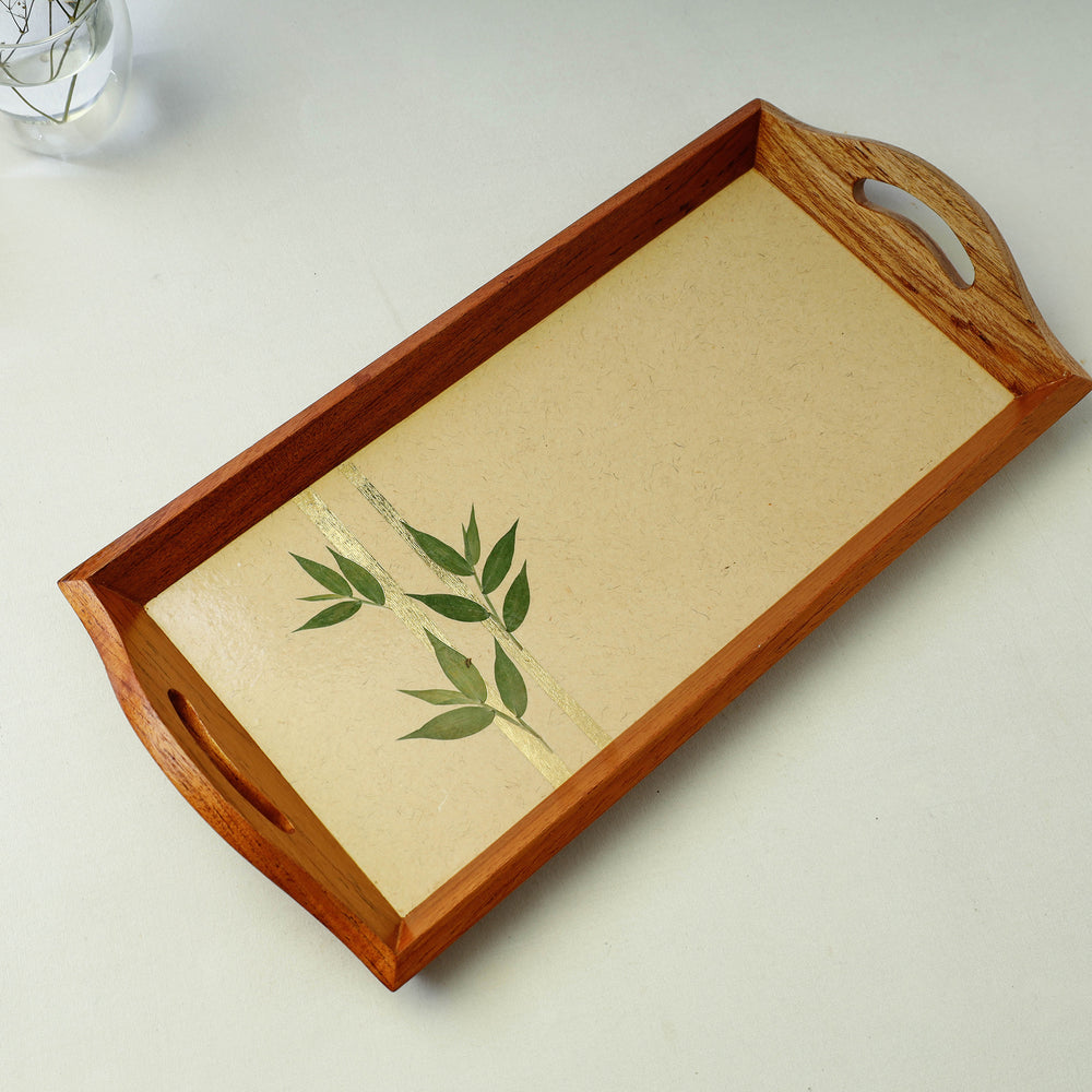 Wooden Tray with Handles