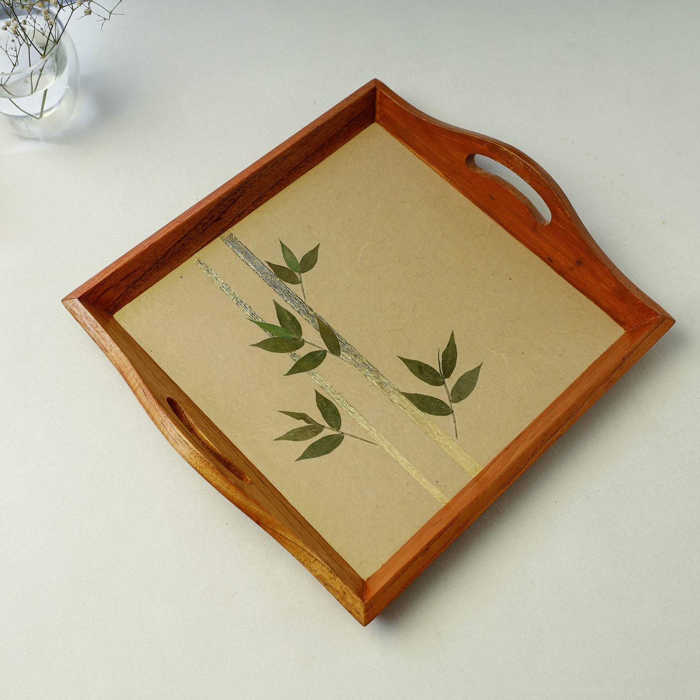 Wooden Tray with Handles