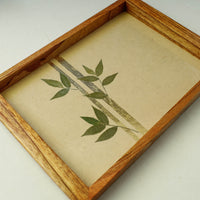 Bamboo Art Work Wooden Tray (12 x 8 x 1 in)