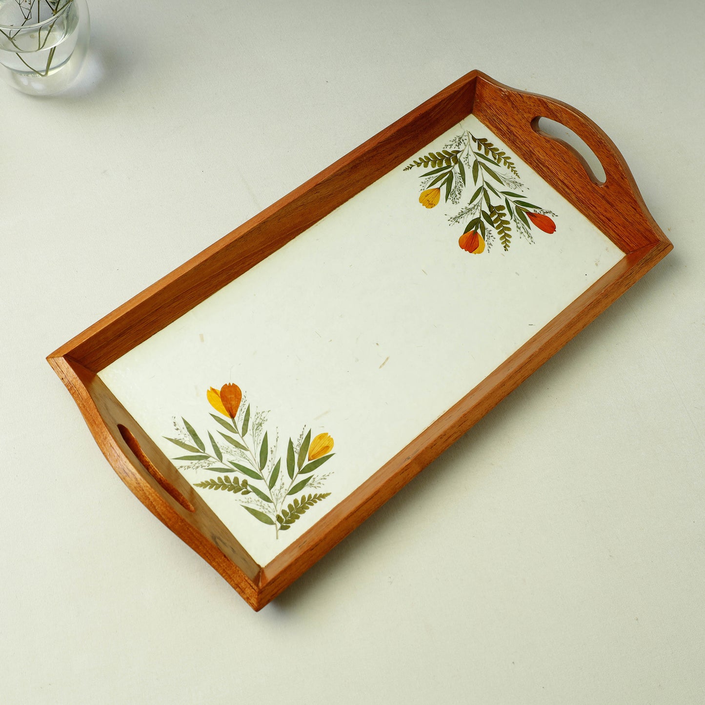 Wooden Tray with Handles