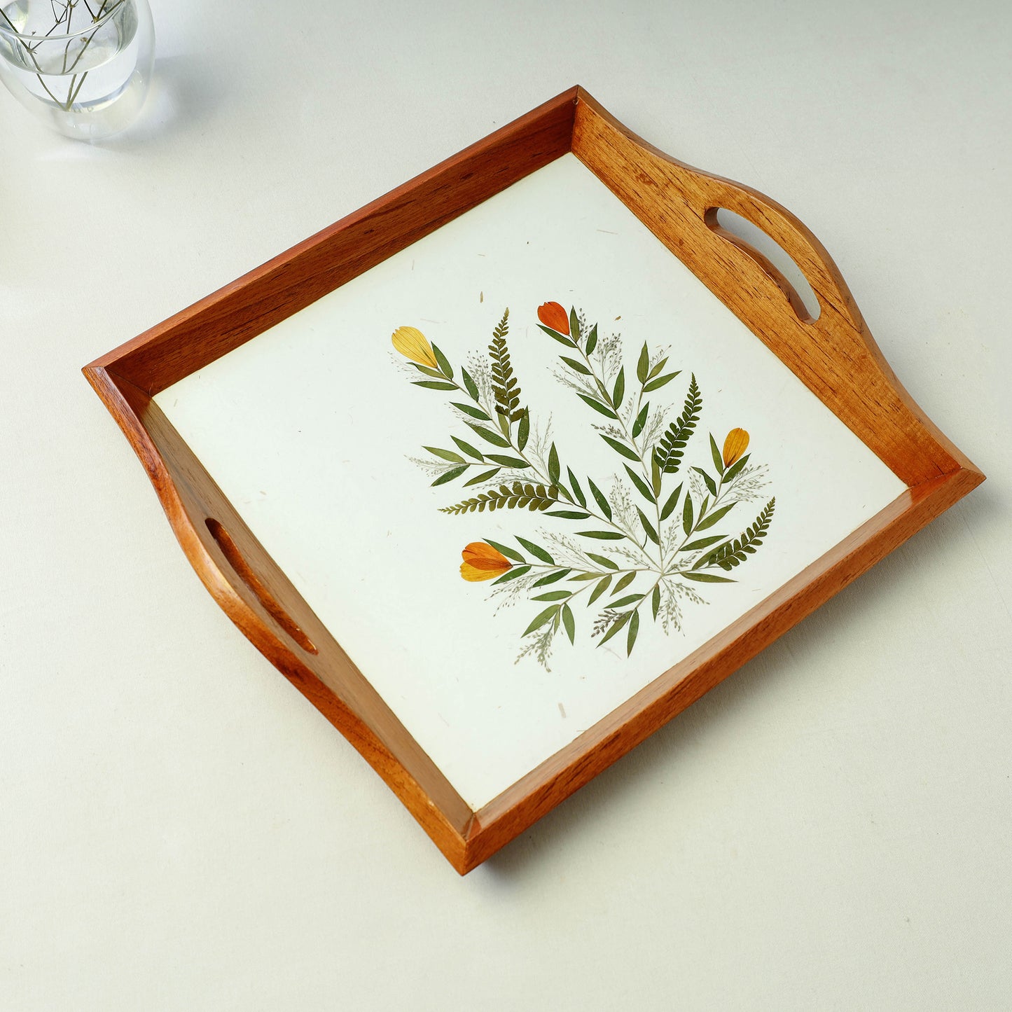 Wooden Tray with Handles