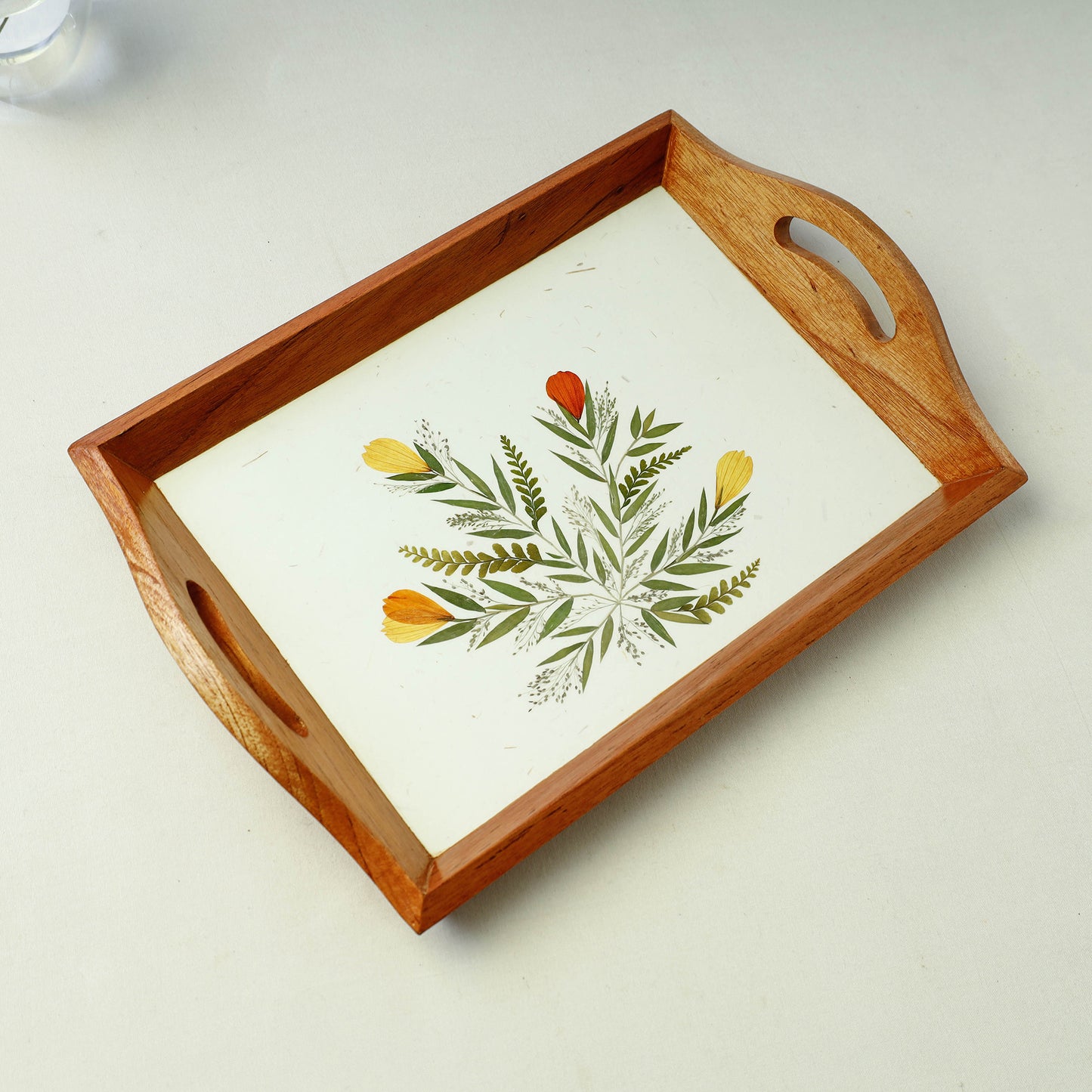 Wooden Tray with Handles