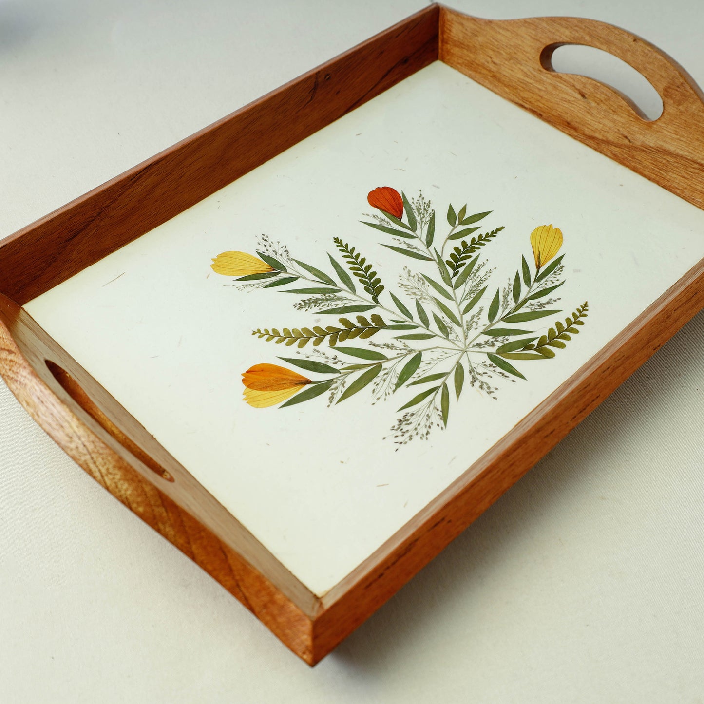 Wooden Tray with Handles