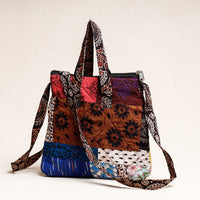 Multicolor - Handmade Block Printed Quilted Cotton Patchwork Sling Bag