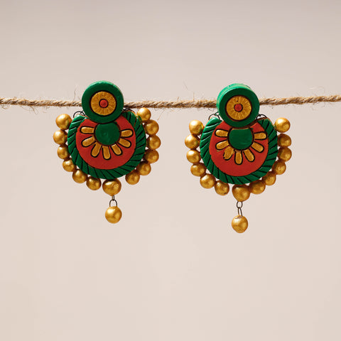 handpainted terracotta earrings