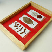 Sacred Leaves Art Work Wooden Tray (12 x 8 x 1 in)