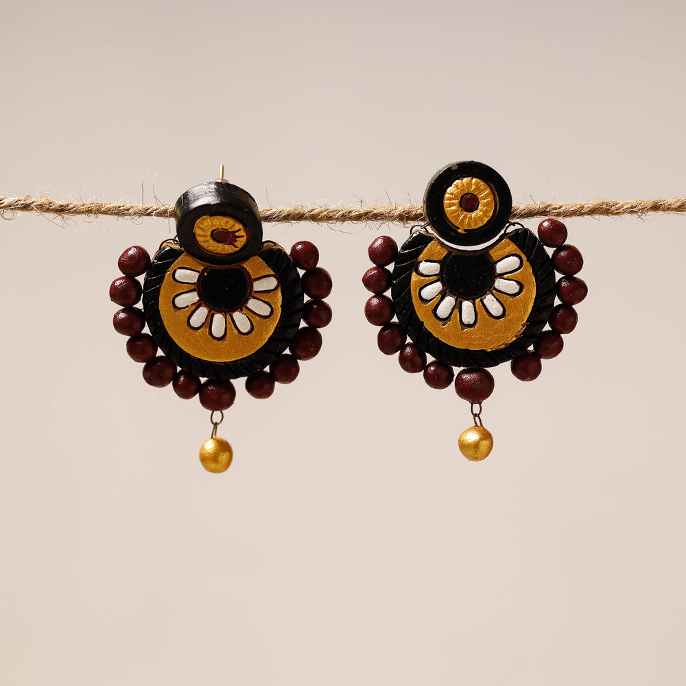 handpainted terracotta earrings